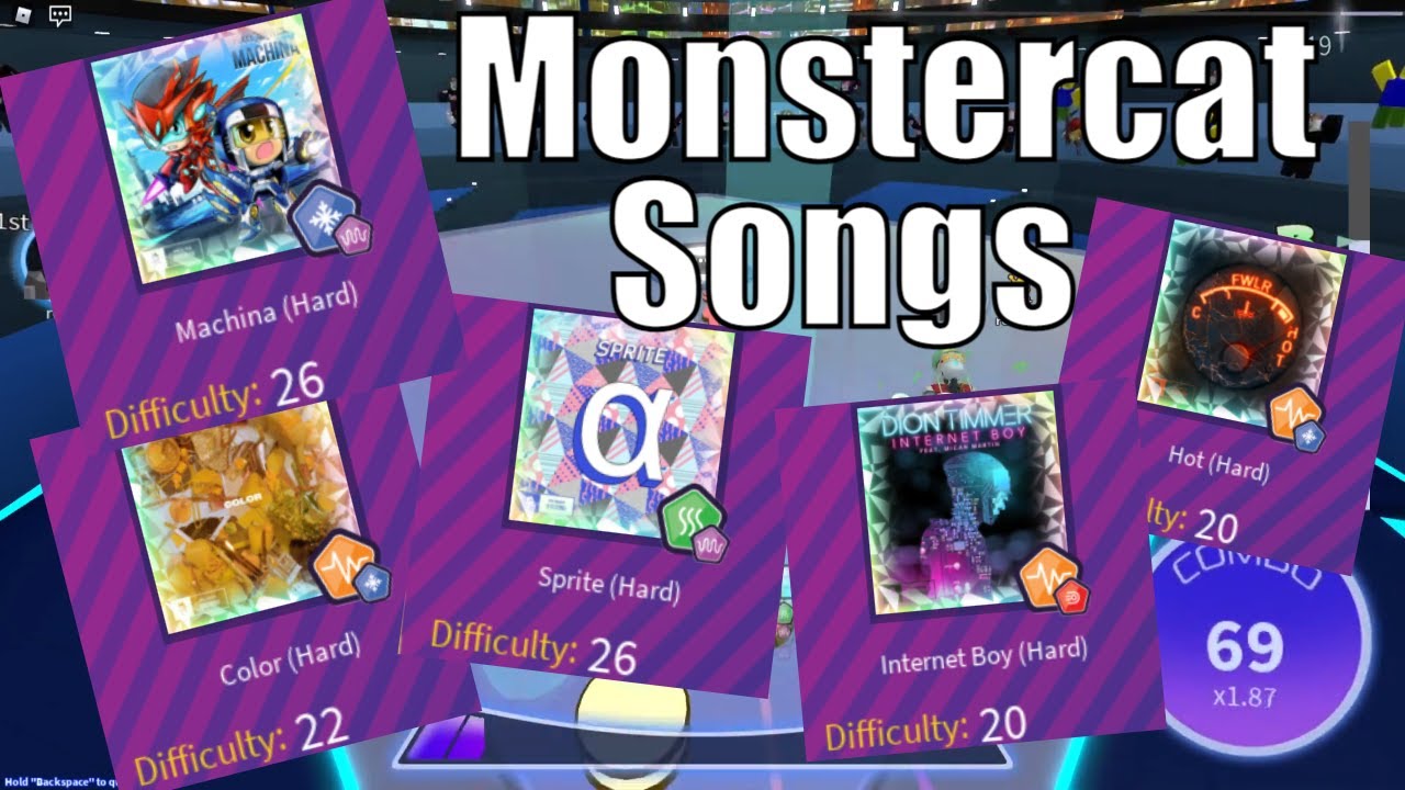 Small Monstercat Song Update in RoBeats | Sprite - Machina - Color - Internet Boy - Hot