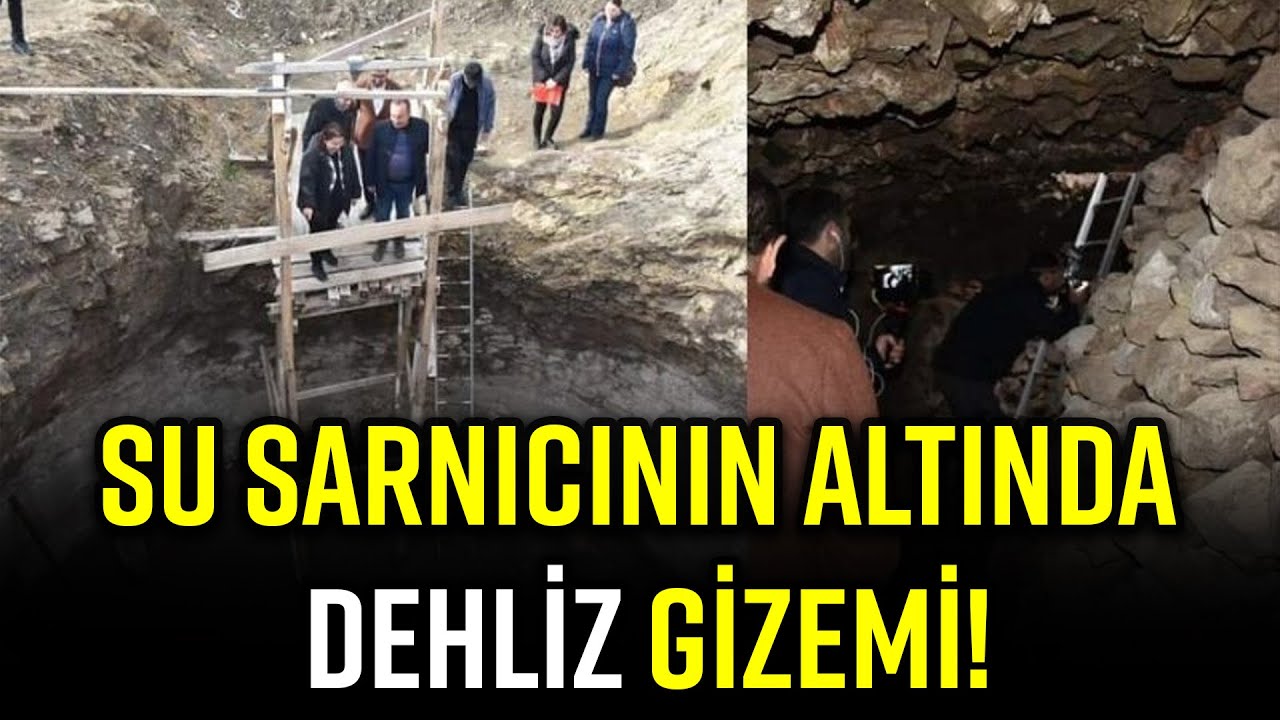 TARİHİ KALEDE SU SARNICININ ALTINDA DEHLİZ BULUNDU!