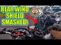 HECTIC ROAD BIKE CRASHES 2021 - BIKER SMASHES REAR WINDSHIELD WITH HAND