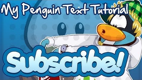 How to make a Club Penguin My Penguin Logo - Graphics Tutorial - Adobe Photoshop CS6