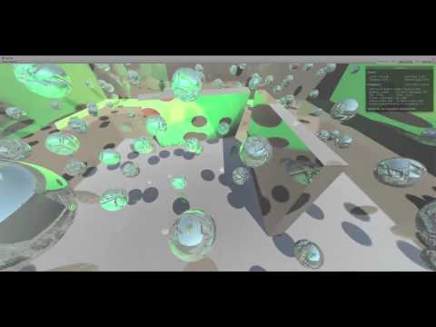 Unity 5 - 500 Bouncing Balls - Test Reflection Probe + GI
