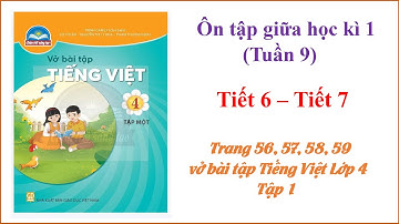 Vở bài tập Tiếng Việt - Lớp 4 Chân trời sáng tạo - Tập 1 - Ôn tập giữa học kì 1   Tiết 6 và Tiết 7.