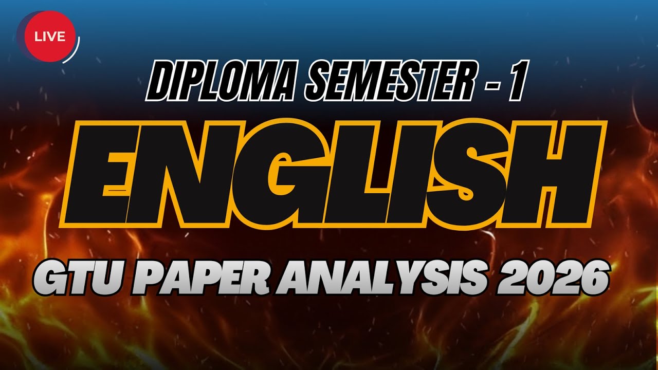 GTU PAPER ANALYSIS 2026 | ENGLISH ( Communication Skills in English ) | SEM 1 | DIPLOMA ENGG.