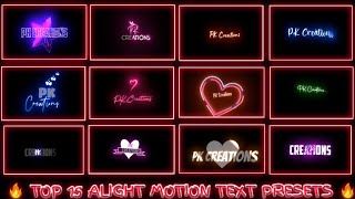 Top 15 Text animation for alight motion download || Alight motion xml file