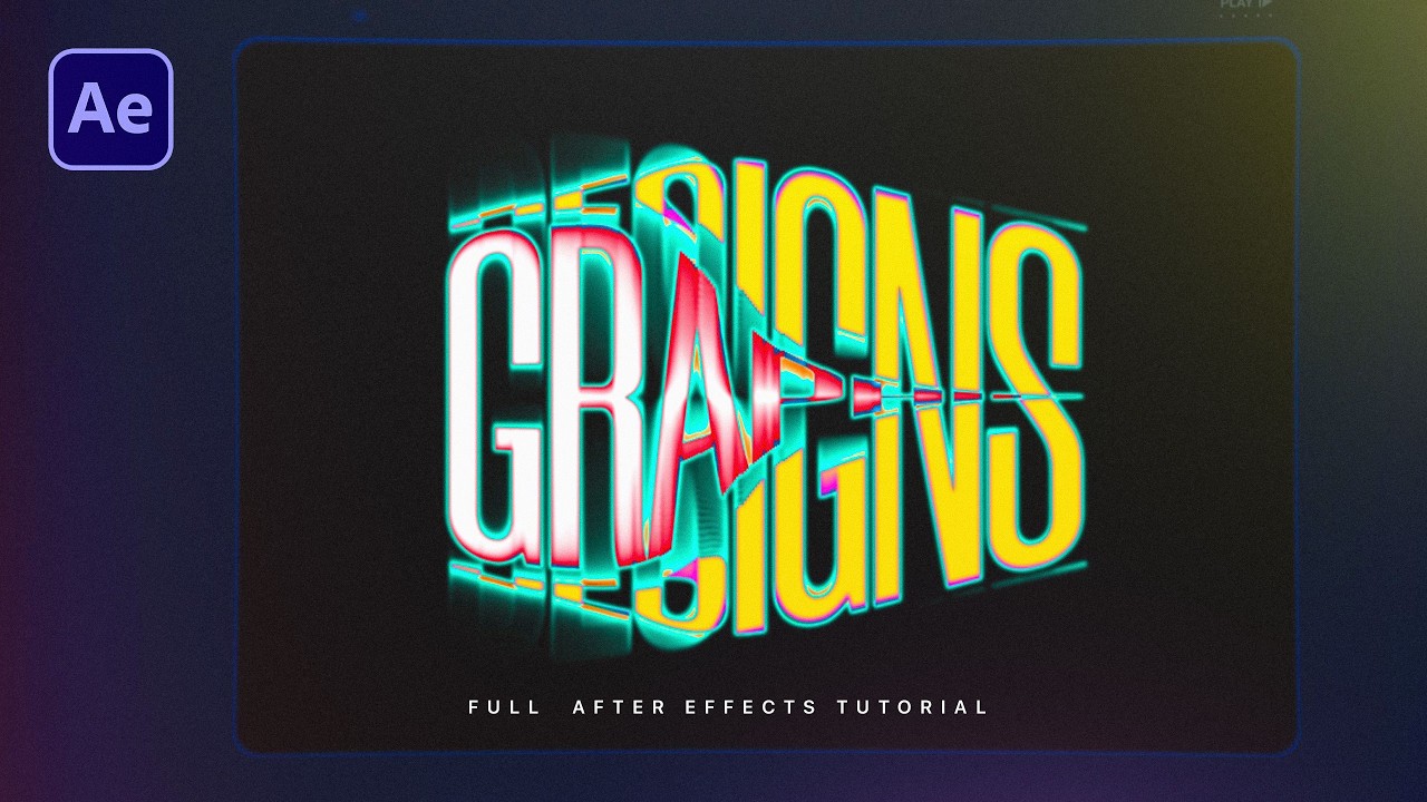 Как создать невероятную градиентную типографику в After Effects (без плагинов)