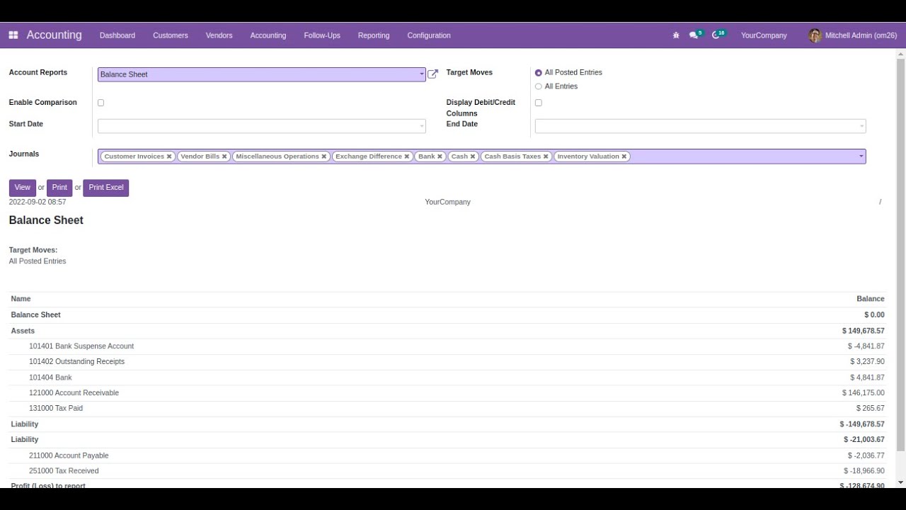 Odoo 15 All In One Financial Reports || Odoo 15 Financial Reports || Odoo  Accounting Reports - Youtube
