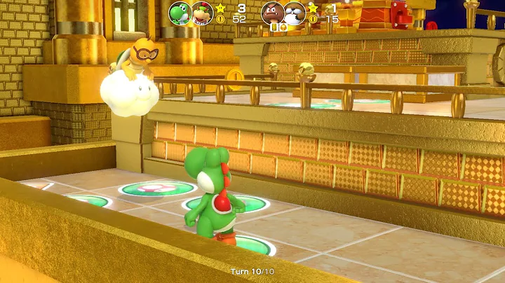 Super Mario Party Partner Party #2028 Tantalizing Tower Toys Yoshi & Bowser Jr vs Goomba & Monty