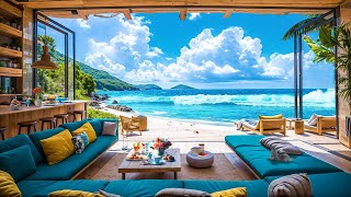 Relaxing Bossa Nova Music  Beach Cafe Ambience with Smooth Jazz & Ocean Waves Sounds for Chill Out