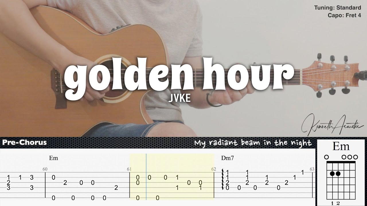 Golden Hour JVKE Fingerstyle Guitar TAB Chords Lyrics YouTube Golden Hour JVKE Fingerstyle Guitar TAB Chords Lyrics YouTube