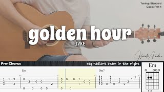 golden hour - JVKE | Fingerstyle Guitar | TAB + Chords + Lyrics screenshot 3