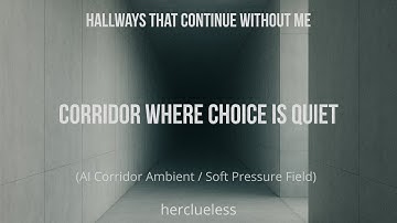 corridor where choice is quiet | herclueless (AI Corridor Ambient / Soft Pressure Field)
