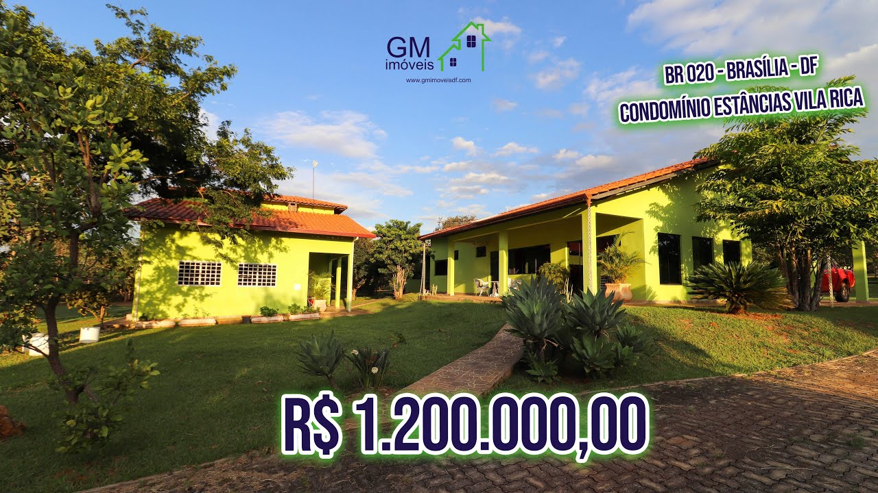 Chácara Escriturada e Registrada no Condomínio Estâncias Vila Rica BR-020 - Brasília DF [GM Imóveis]