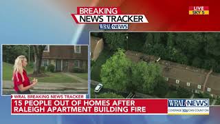 Downed power line sparks fire at apartment complex in Raleigh, at least 15 displaced