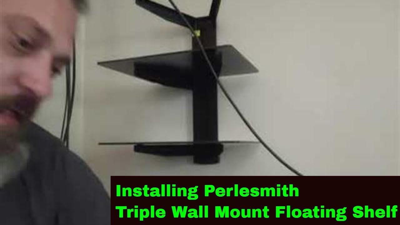 Installing Perlesmith floating shelf Triple Wall Mount Shelf YouTube