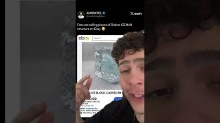 Drake fans are selling blocks from the ICEMAN sculpture #drake #drizzy #ovo #iceman #champagnepapi