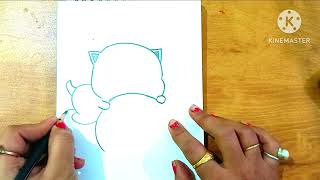 CUTE KITTEN COUPLE DRAWING/CUTE CAT LOVE SKETCH/HOW TO DRAW KITTEN COUPLE STEP BY STEP