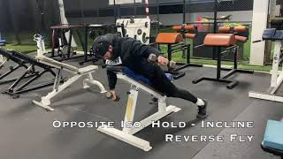 Opposite Iso. Hold - Incline Reverse Fly l