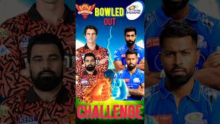 Bumrah+Hardik🆚Md.Shami+Cummins😯 Bowled out challenge⚔️#ipl2025 #shorts #cricket #viralshorts
