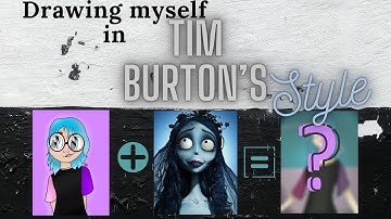 Drawing myself in Tim Burton’s style - in procreate - procreate speed paint