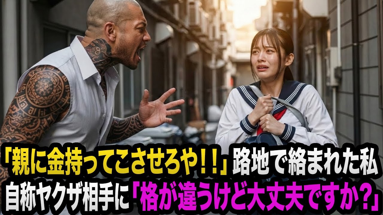 帰り道で自称ヤクザ達が「親に金持って来させろ」「ヤクザ舐めとんか」→「格が違うけど大丈夫ですか？」「早く呼べやガキw」