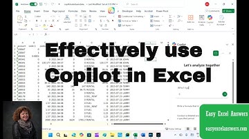 Effectively use Copilot in Excel to analyze your data