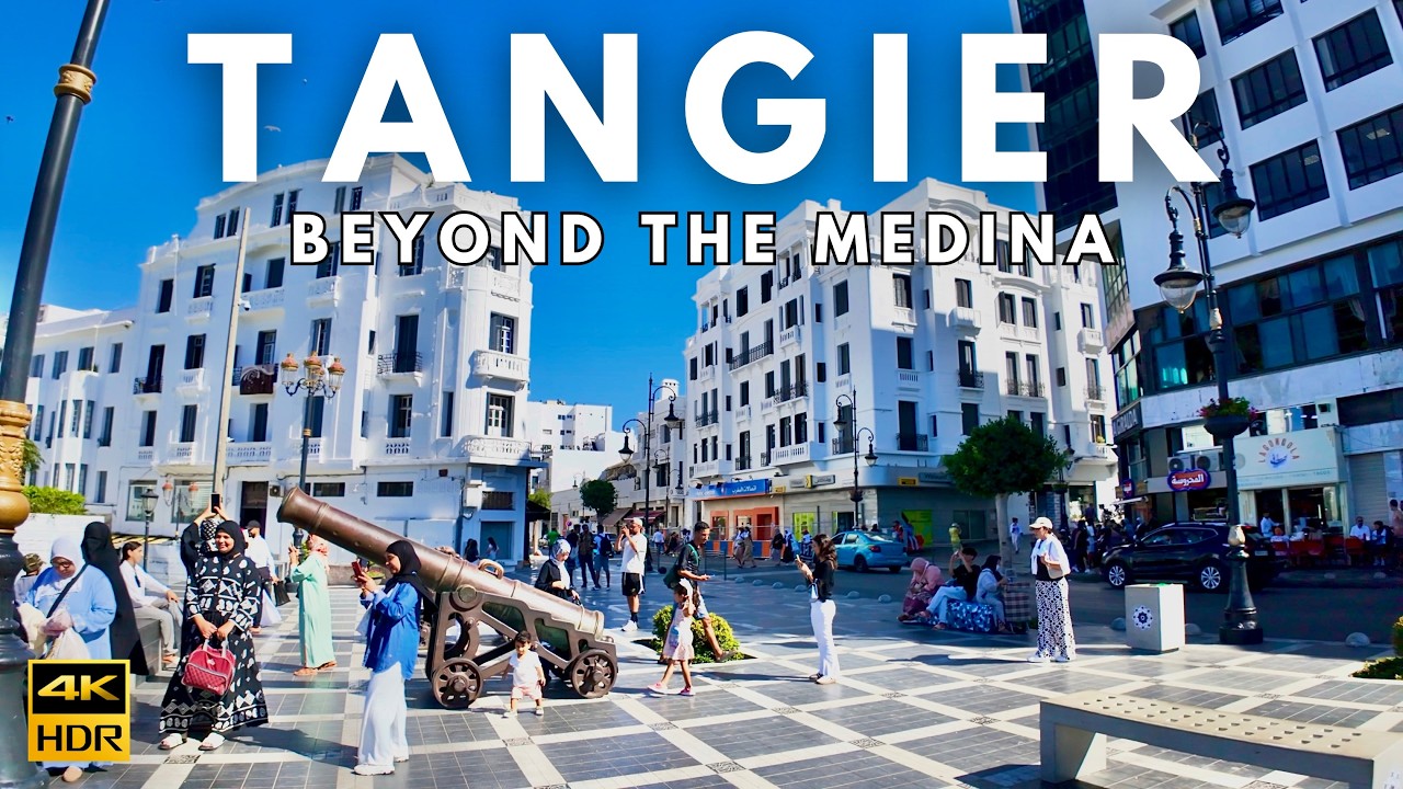 Modern TANGIER Walking Tour 4K HDR | Beyond the Medina, MOROCCO 🇲🇦