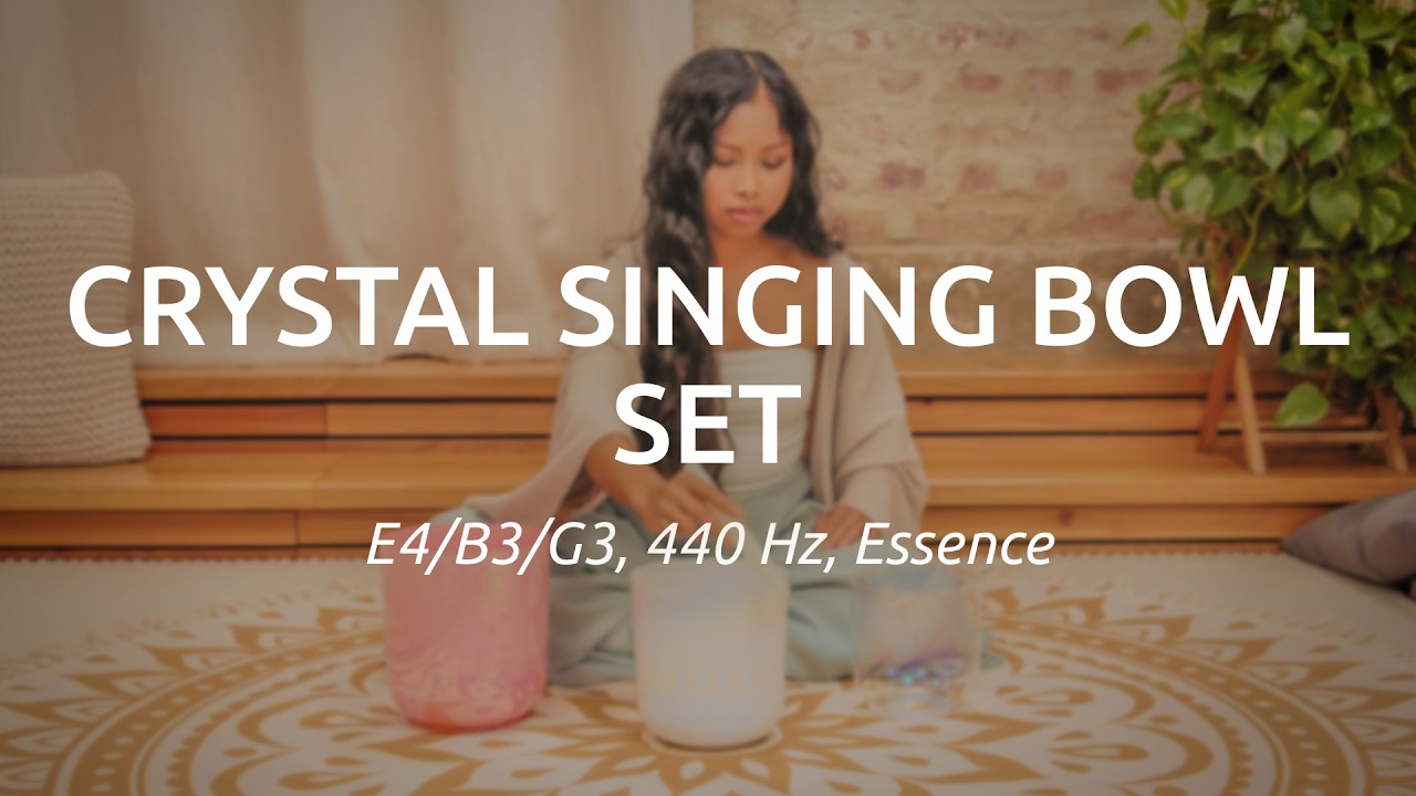ECSBSETEBG Essence Crystal Singing Bowl Set E4/B3/G3