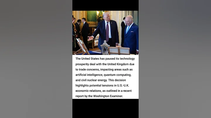 US pauses technology agreement with UK over trade concerns #shorts #libertyledger
