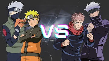 Naruto & Kakashi vs Yuji & Gojo [ANIME RAP BATTLE]
