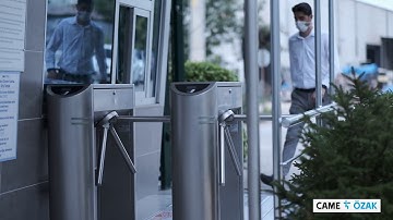 WAIST HEIGHT TURNSTILE WITH CONTACTLESS ACCESS SENSOR