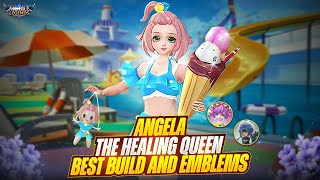Angela MVP Gameplay 2025 | Angela Best Build And Emblems 2025 | Angela MLBB| Angela Summer Skin
