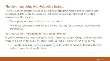 How to Prevent Page Refresh When File Changes in Your React App