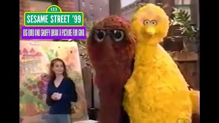 Sesame Street &#39;99: Big Bird And Snuffy Draw A Picture For Gina