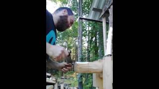 How To Cut A Tenon Using A Drawknife and a Holesaw. In this video I will demonstrate for those of you who do not have access to or do not wish to purchase a tenon cutter how to cut a