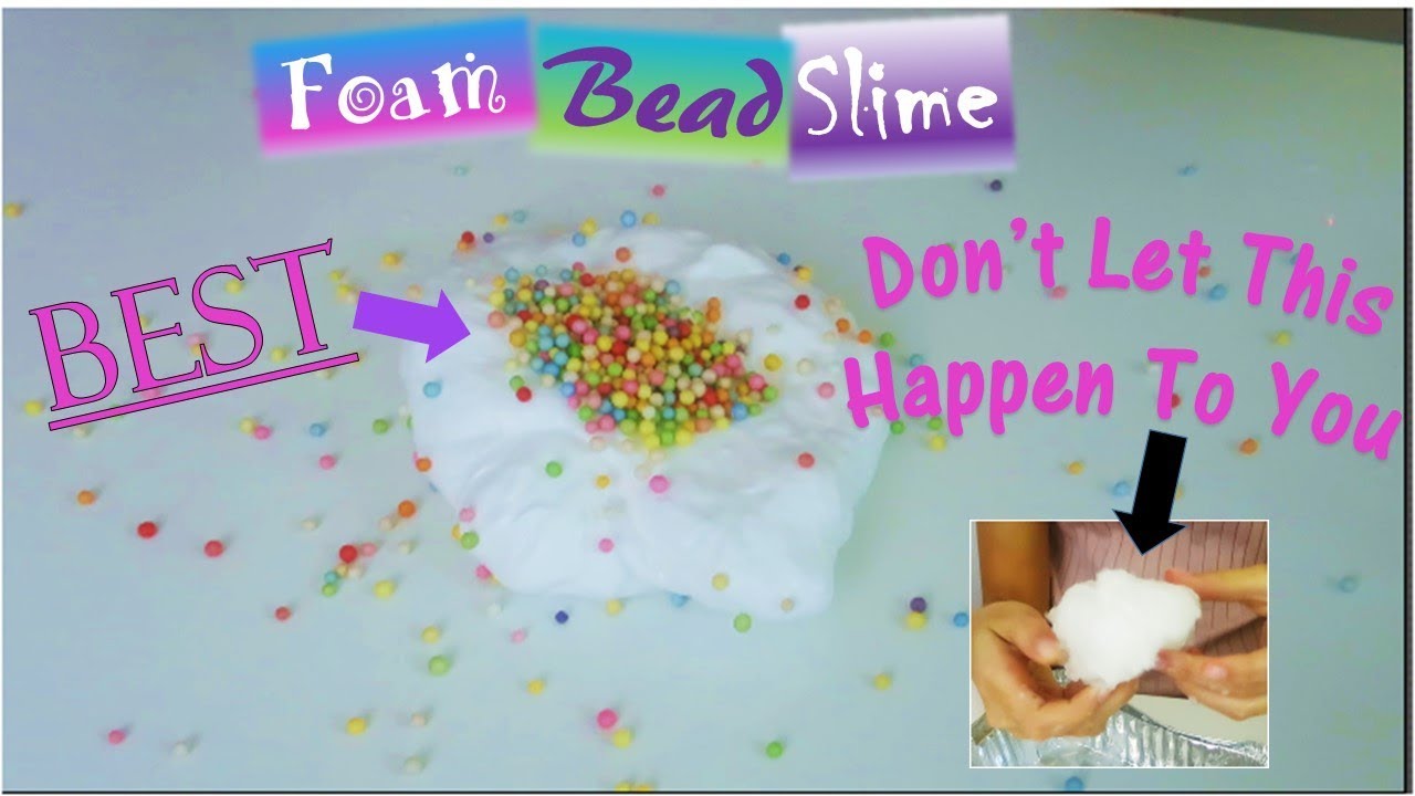 RAINBOW FOAM BEAD SLIME DIY WHERE TO BUY FOAM BALLS FLOAM YouTube