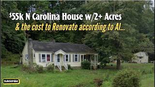 Look at this! $55k House in North Carolina on 2+ Acres LAND