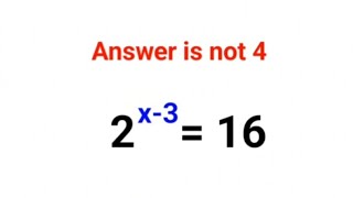 2^x-3 = 16. The answer is not 4. 99% got it wrong! Ukraine Math Test #math #percentages #ukraine