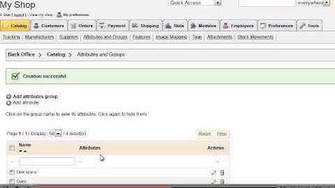 How to setup product attributes in PrestaShop