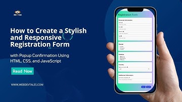 How to Create a Stylish and Responsive Registration Form with Popup Confirmation Using HTML, CSS, JS