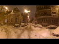 Tram ride through the snow. ( Bucharest)