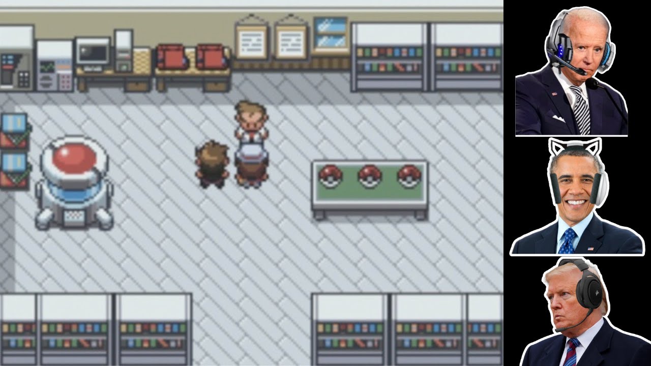 US Presidents Play Pokémon Fire Red (Part 1) - YouTube