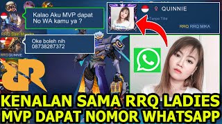 Pertama Kali Main Sama RRQ Ladies ! Kalao MVP Dapat Nomor Whatsapp nya ! Teman nya RRQ Vivi - MLBB