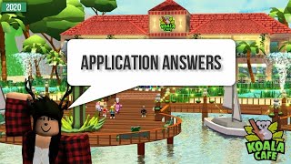 Koala Cafe Answers For Application Center - application center for boba cafe on roblox answers faiiryliights