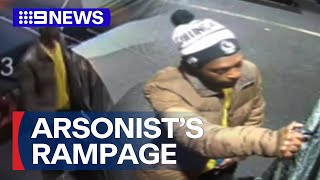 Arsonist's fiery rampage leaves major Melbourne market devastated | 9 News Australia