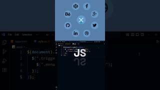 Radial Social Media Menu | HTML CSS &amp; JS | #shorts