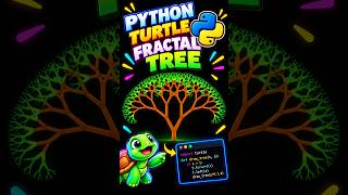 Fractal Tree Design Using Python Turtle! #coding #programming #python #turtle