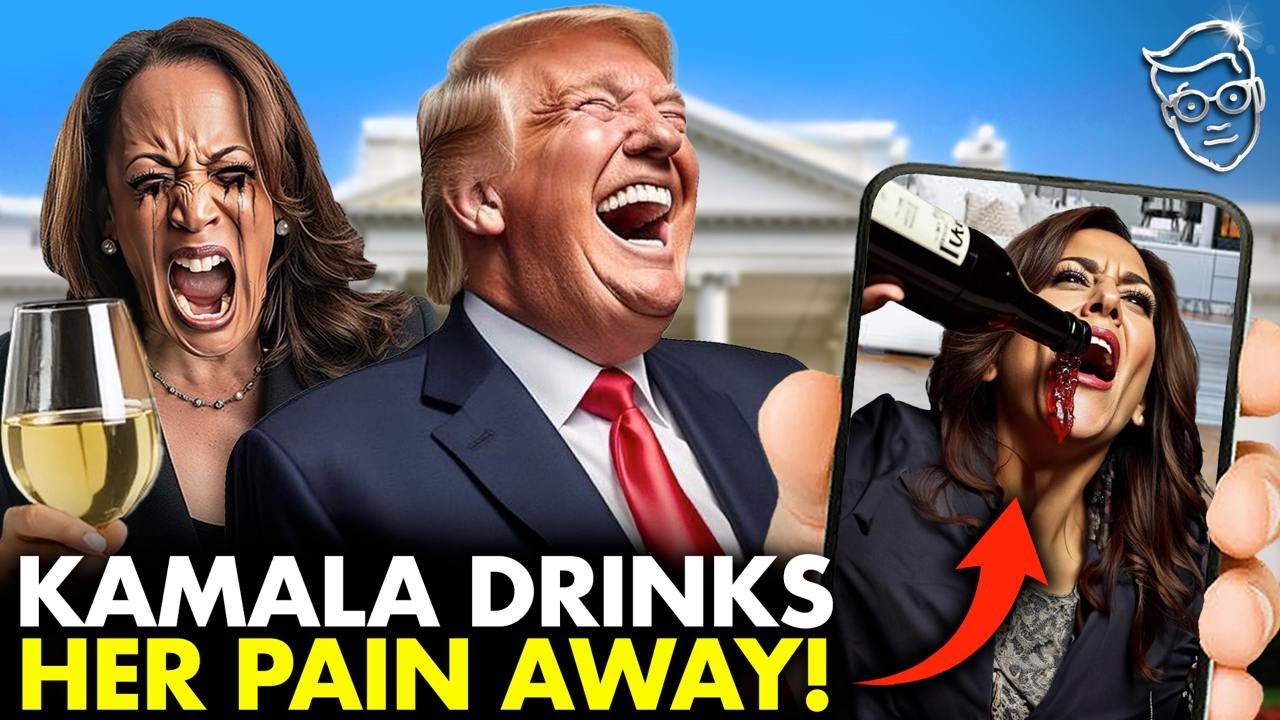 LEAK: First Behind-The-Scenes Photos Of Kamala After Getting DESTROYED By Trump | Guzzling Wine!🍷
