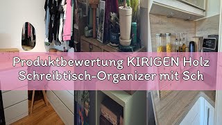 Produktbewertung KIRIGEN Holz Schreibtisch-Organizer mit Schubladen Heimarbeitsplatz Bürobedarf Holz