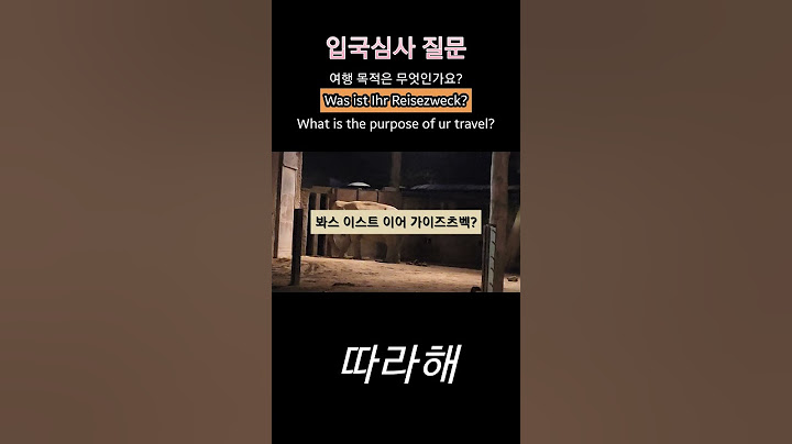 [독일어] 입국심사 때 당황하지 않게 100번 듣기!