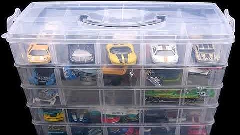 30 Grid Car Model Storage Containers 3 Layer Stackable Craft Storage Box With Handle Bead Organizer